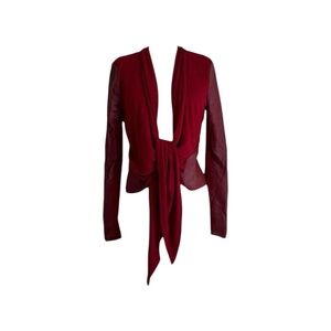 Knit Genuine Leather Sweater Jacket No. 61134 by Bagatelle